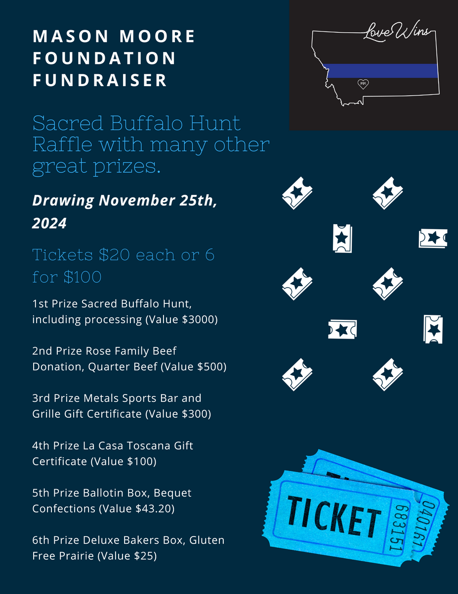 Buffalo Raffle Sacred Buffalo Hunt Raffle – Mason Moore Foundation